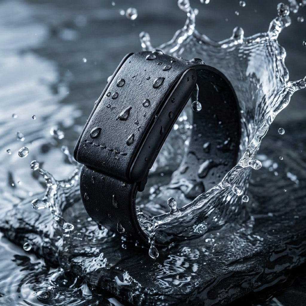 Ecoband 5.0 - Luxury Italian Leather Band for WHOOP (Black)